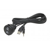 USB / JACK 4pólová  zásuvka s kabelem