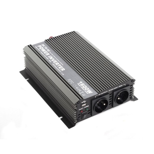 Měnič napětí z 24V na 230V + USB, 1600W - CAR1600-24V