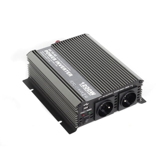 Měnič napětí z 12V na 230V + USB, 1200W - CAR1200
