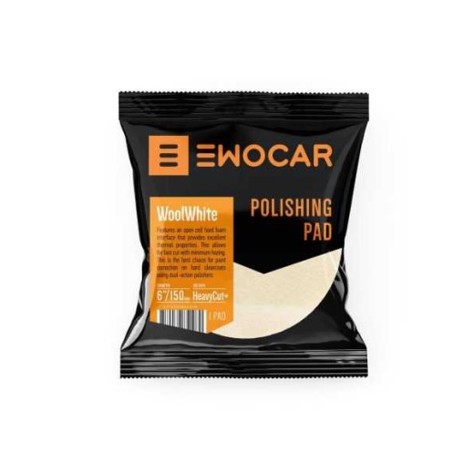 Lešticí kotouč Ewocar WoolWhite Aggressive Wool Pad 165/150 mm