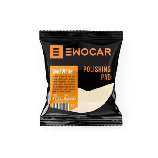 Lešticí kotouč Ewocar WoolWhite Aggressive Wool Pad 85/75 mm