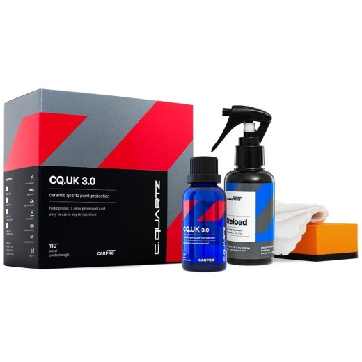 Keramická ochrana laku CarPro CQuartz UK 3.0 (30 ml) + Reload