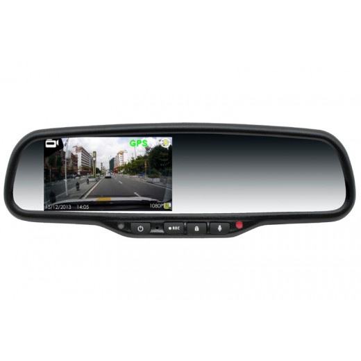 HD DVR kamera se záznamem a monitorem 4,3" ve zpětném zrcátku HV-043LA
